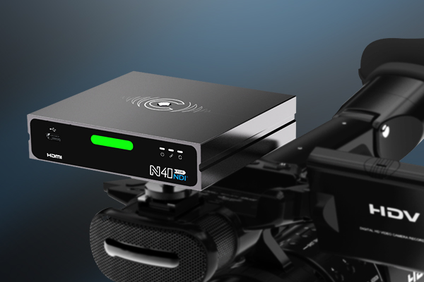 N40 4K HDMI NDI Bi-directional Converter mounted on Camera